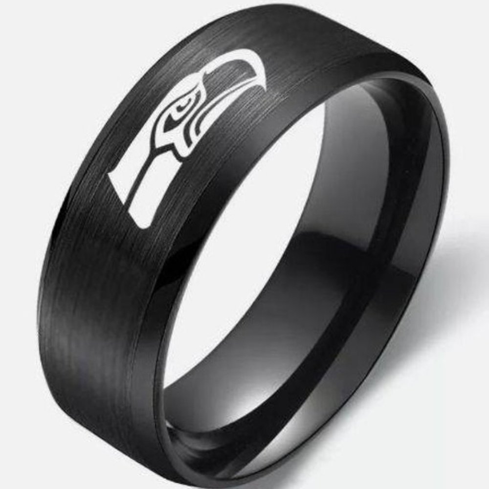 Seattle Seahawks Stainless Steel Ring Band